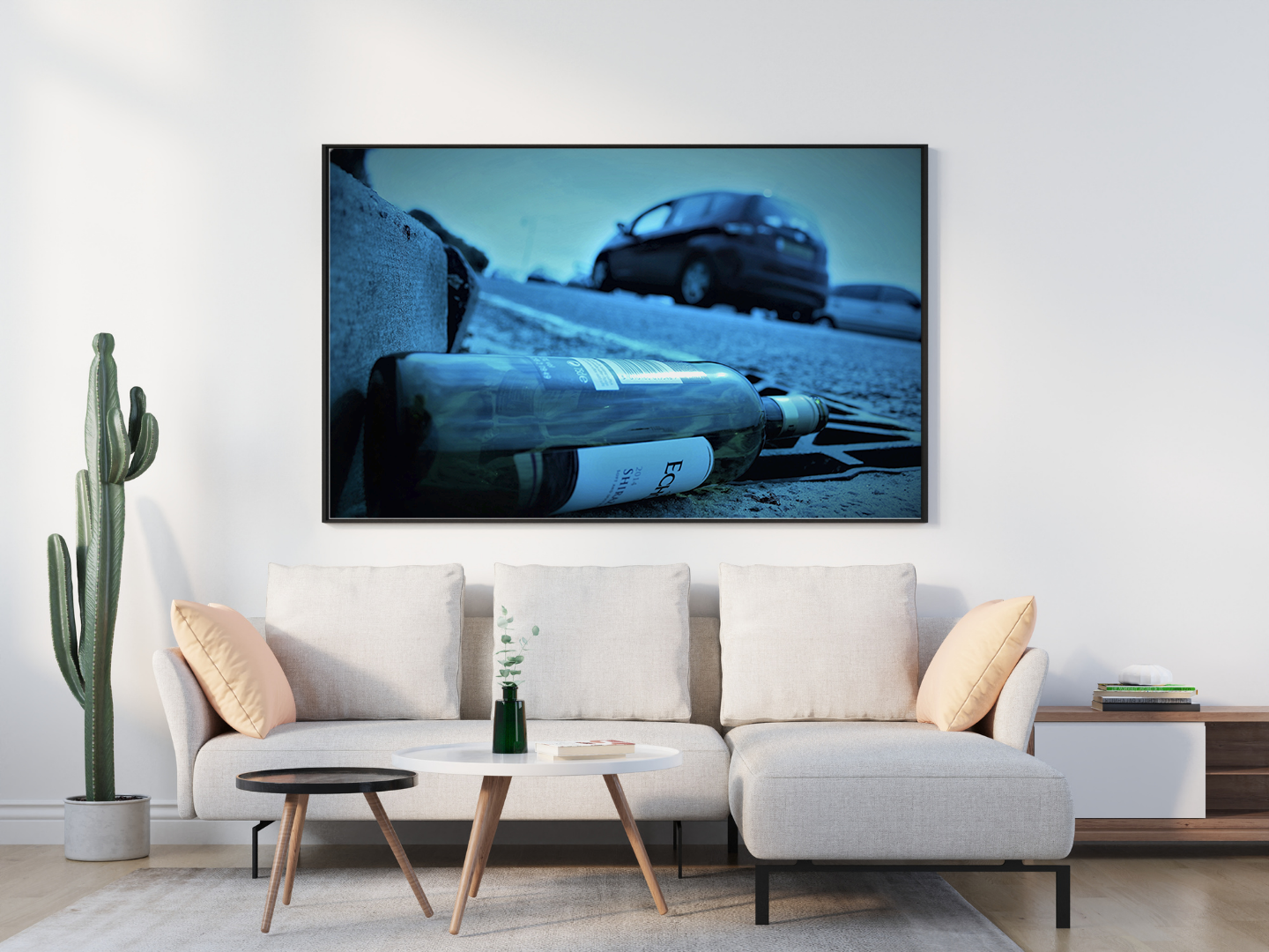 No Fine Wine Here! original abstract contextualised office art modern decor photo print by Blair Montague Drake